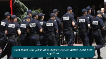 6599 فرصة.. انطلاق أكبر مباراة توظيف للأمن الوطني برتب متنوعة ومزايا استثنائية